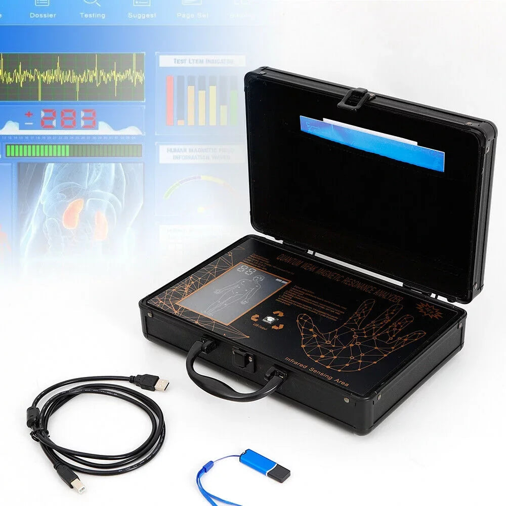 TOOL1SizeHOoo 6TH 4.7.0 Hand Touch Quantum Magnetic Resonance Body Analyzer  Body Health Analyzer Black