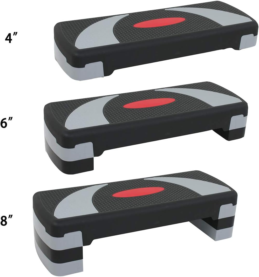 Height Adjustable Workout Aerobic Sizetepper Exercise Sizetep Platform Riser 3 Levels for Fitness Sizetrength Training