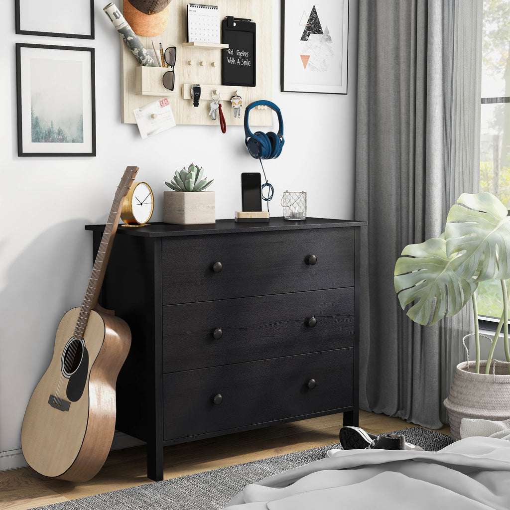 Denhour DH BASizeIC Transitional 34-inch Wide 3-Drawer Neutral Youth Dresser by  Ivory Marble