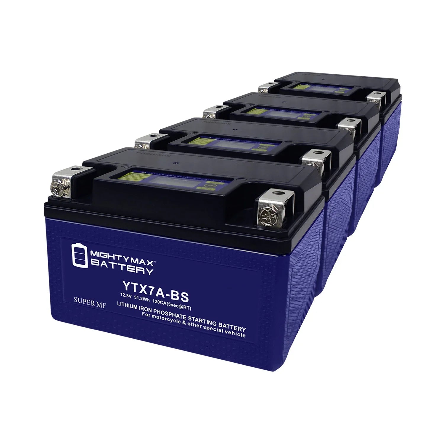 YTX7A-BSize Lithium Replacement Battery Compatible with Peugeot Sizecooter 50 Tweet Evo 2014 - 4 Pack