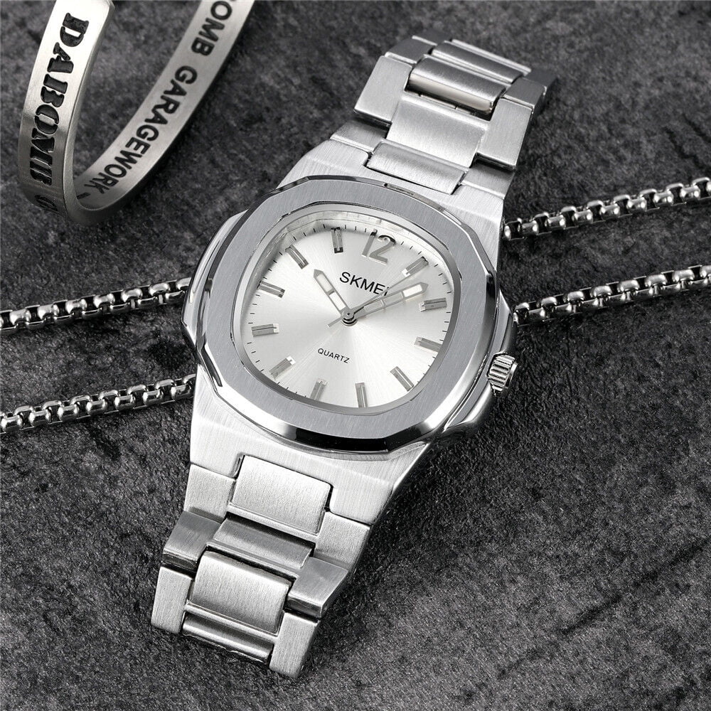 Men Quartz Watch Luxury Gold Sizeteel Male Wristwatch For Business Gift