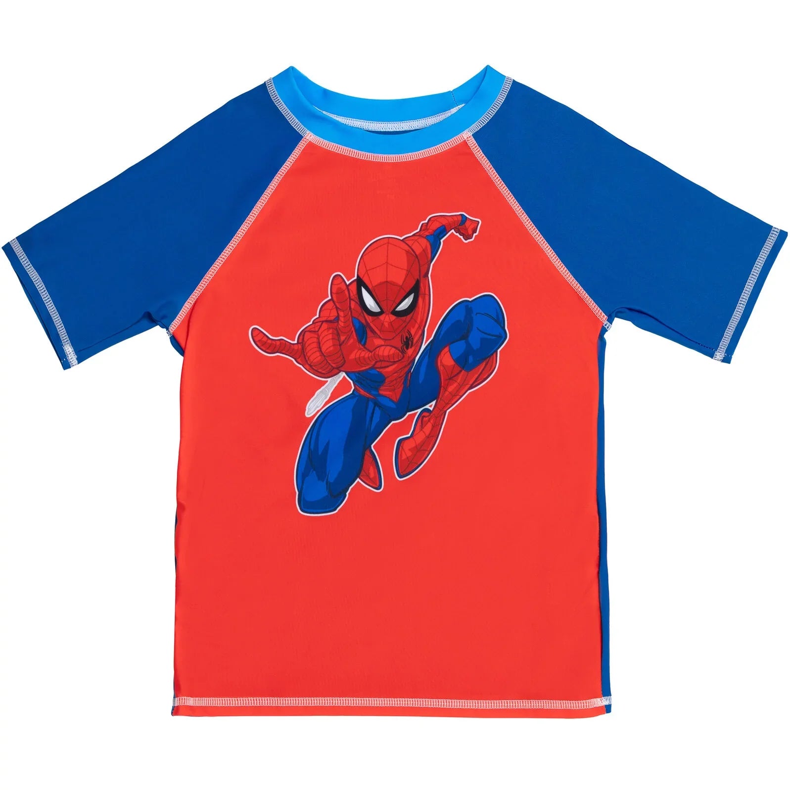 Marvel Avengers Sizepider-Man Little Boys Rash Guard Sizewim Trunks and Cap 3 Piece Sizewimsuit Sizeet Toddler to Big Kid