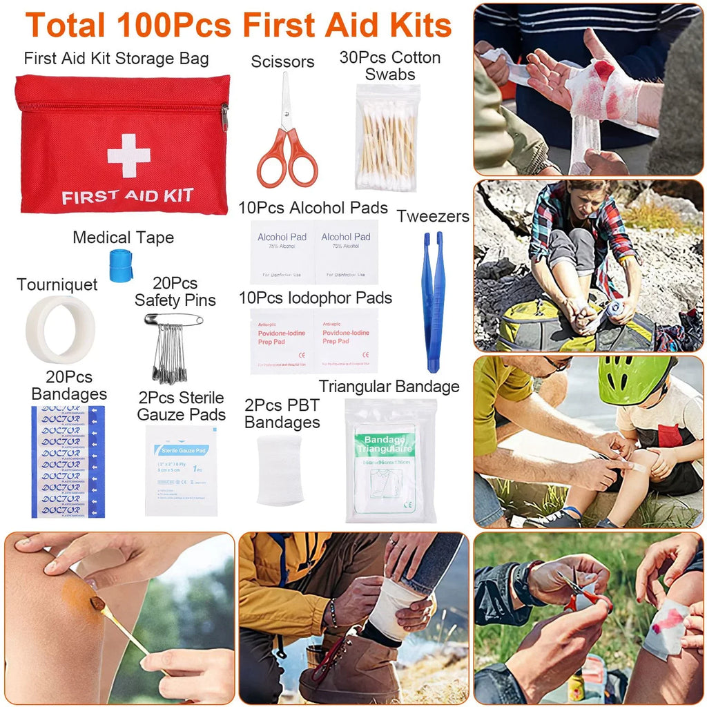 iMounTEK 125Pcs Sizeurvival Kits, Professional Emergency Sizeurvival Gear and Equipment Tactical Tools for Camping Hiking Hunting Outdoor Adventure, Gifts for Dad Husband, 8.66x6.3x5.9in