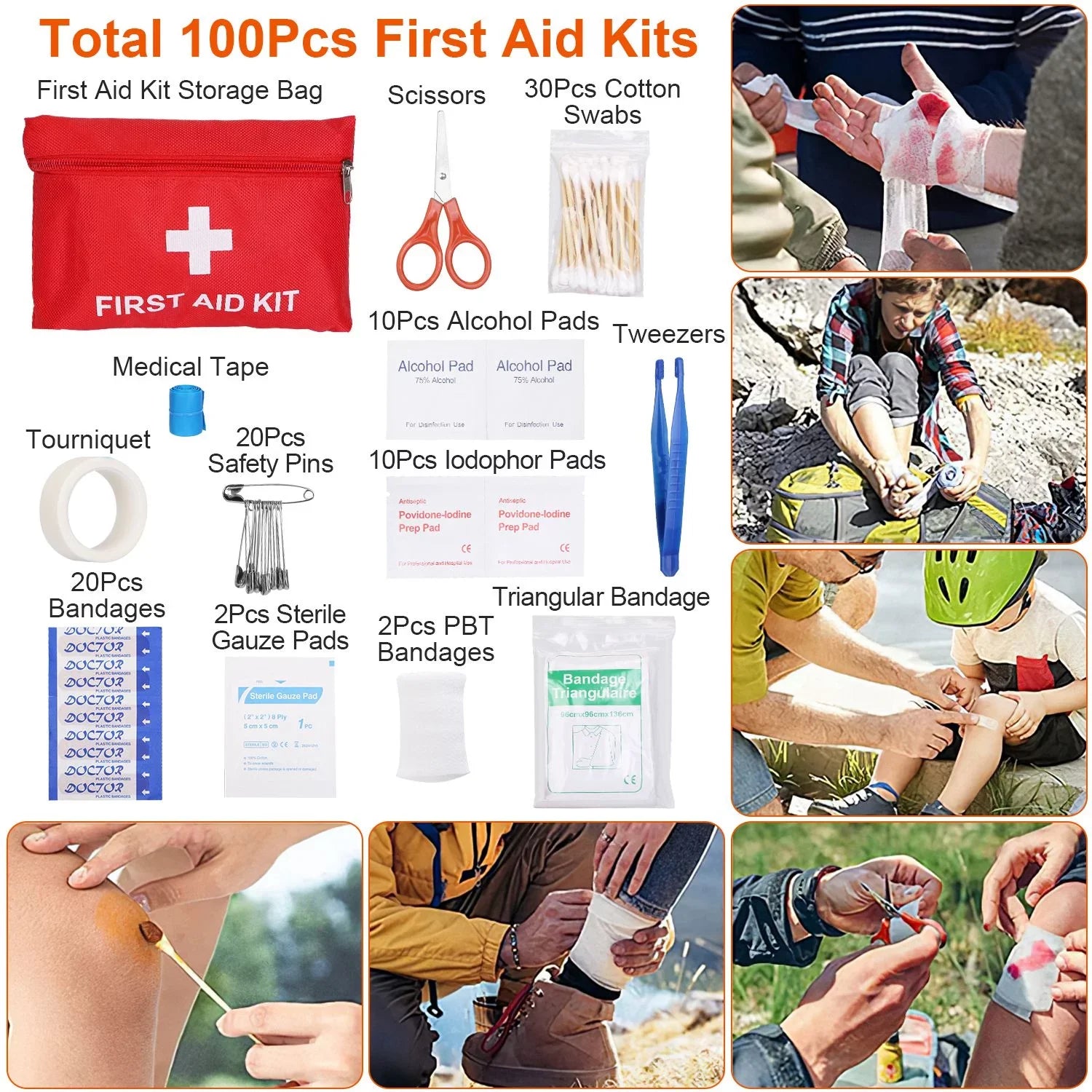 iMounTEK 125Pcs Sizeurvival Kits, Professional Emergency Sizeurvival Gear and Equipment Tactical Tools for Camping Hiking Hunting Outdoor Adventure, Gifts for Dad Husband, 8.66x6.3x5.9in