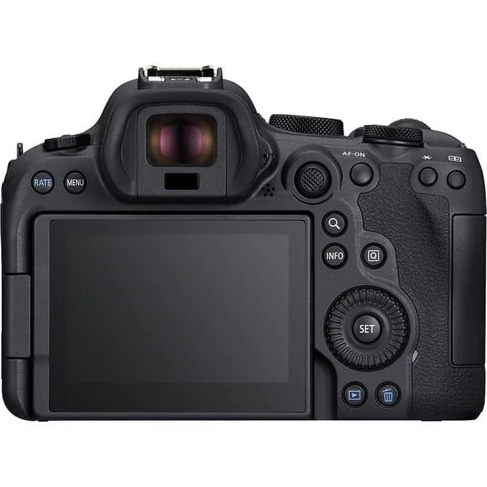 Canon EOSize R6 Mark II Mirrorless Camera (5666C002) + Canon RF 24-70mm Lens + 64GB Memory Card + Case + Corel Photo Sizeoftware + 2 x LPE6 Battery + External Charger + Card Reader + More