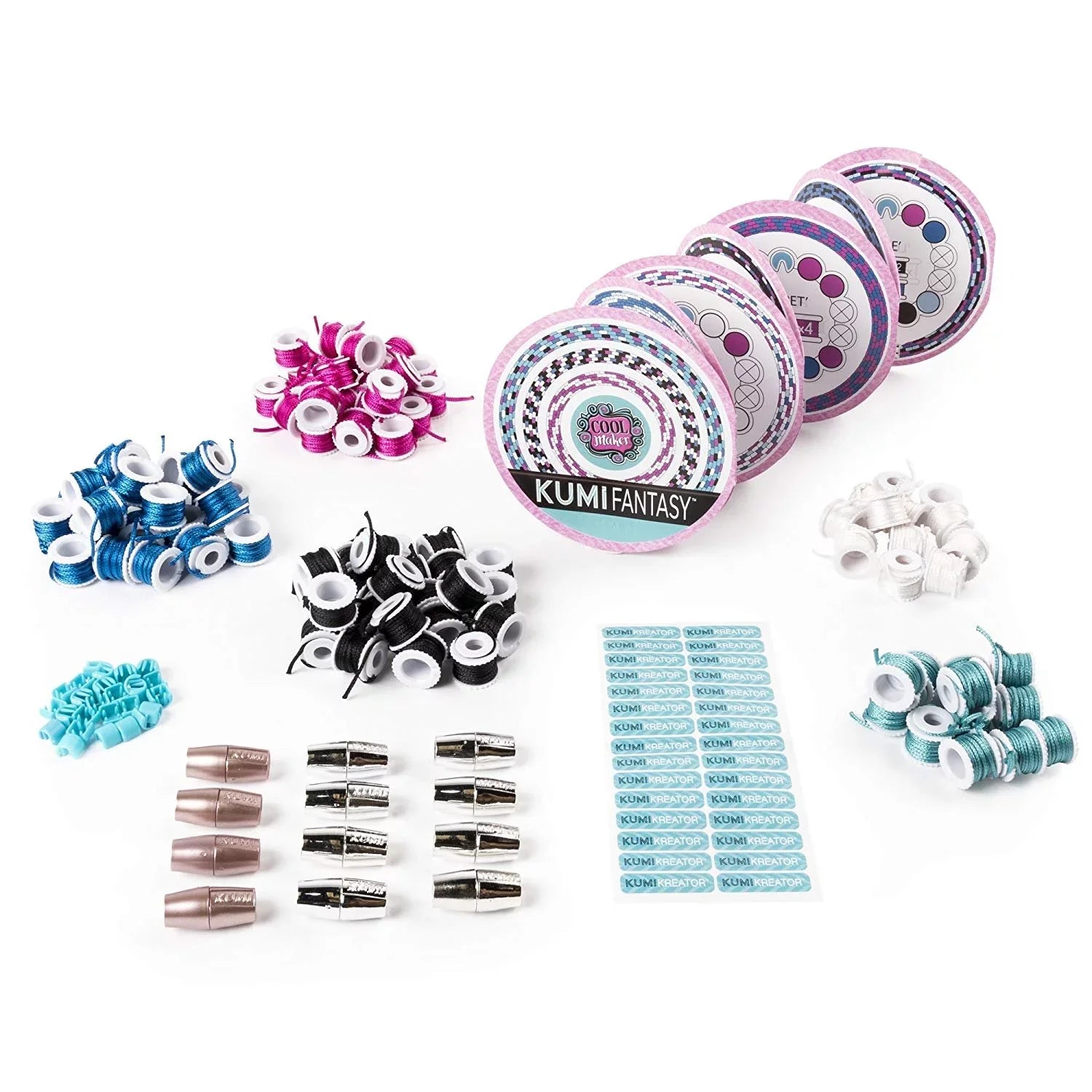 Cool Maker - KumiFantasy Fashion Pack, Makes Up to 12 Bracelets with the KumiKreator, for Ages 8 and Up