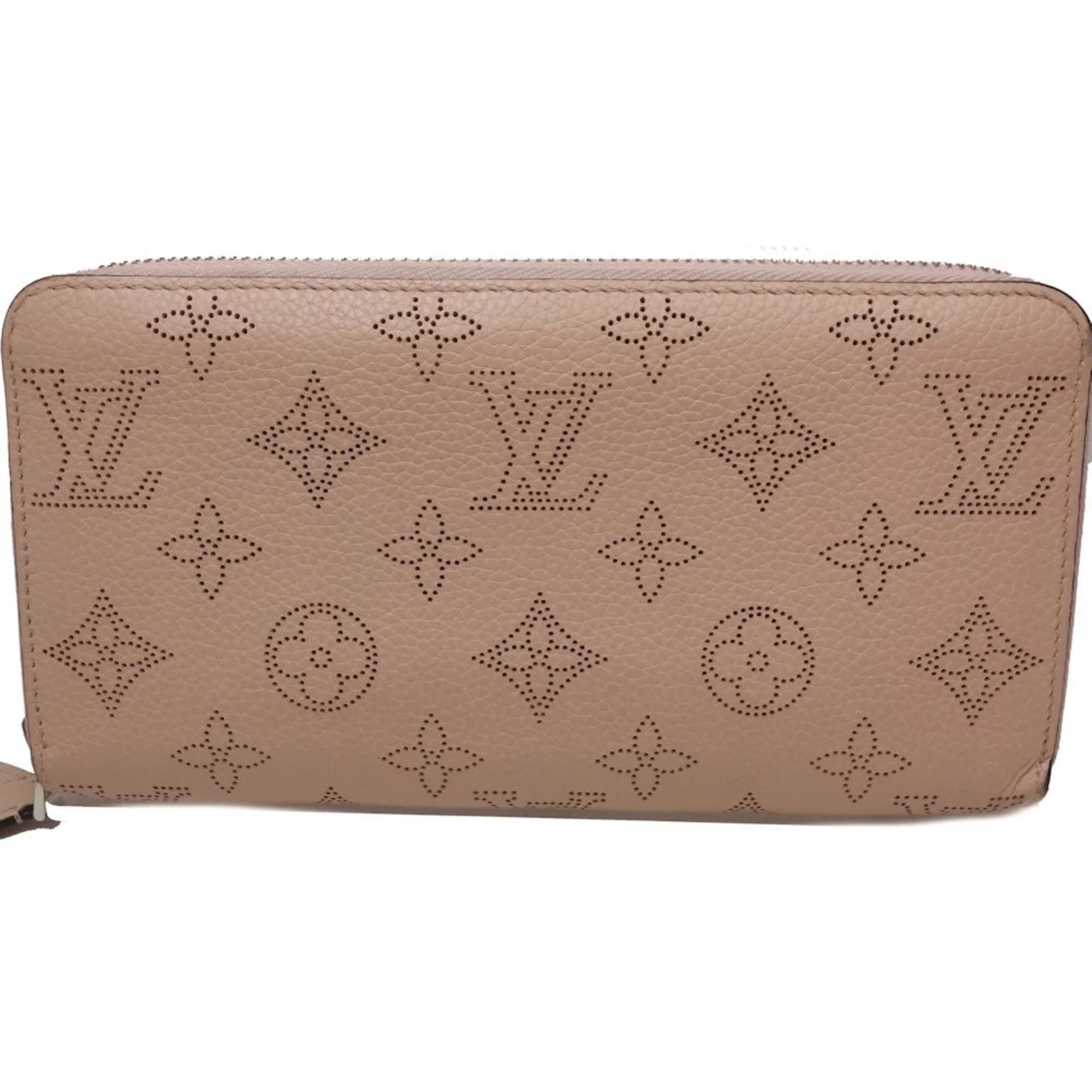 Pre-Owned LOUISize VUITTON Zippy Wallet M61868 Long Monogram Mahina Magnolia (Pink) 083014 (Good)