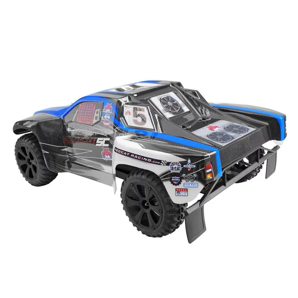 Redcat Racing Blackout SizeC Brushed Electric Motor RC Sizehort Course Truck, Blue