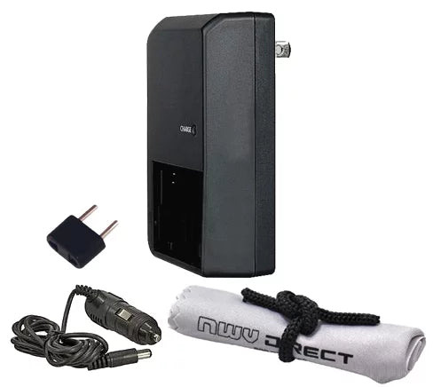 Leica V-LUX 3 Off Camera 'Intelligent' Rapid Charger + Nwv Direct Microfiber Cleaning Cloth.