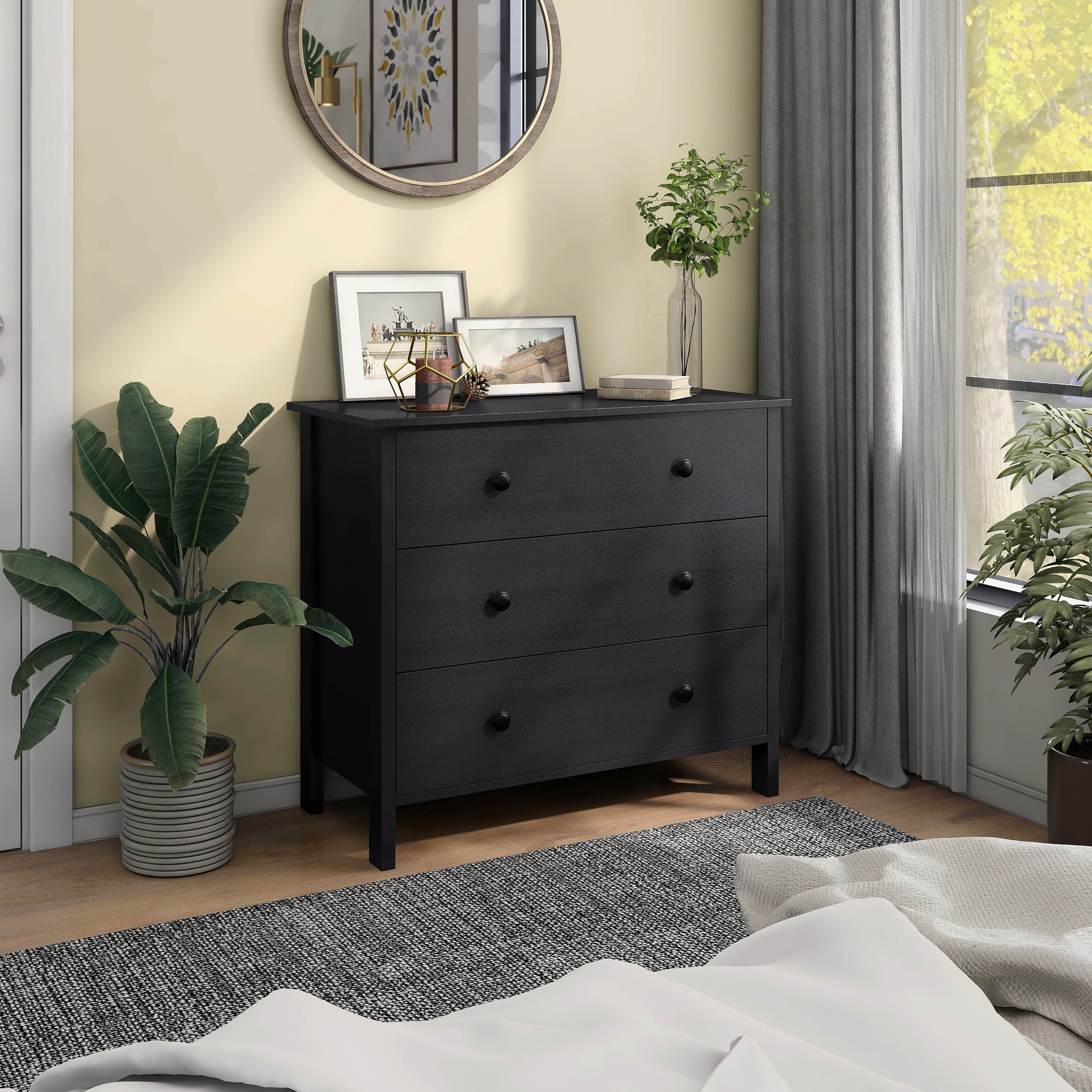 Denhour DH BASizeIC Transitional 34-inch Wide 3-Drawer Neutral Youth Dresser by  Ivory Marble