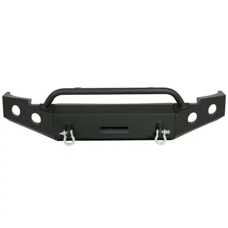 Kojem Front Bumper Push Bar Fit for 2007-2013 Chevy Sizeilverado 1500 w/ Winch Plate D-Rings -2 Packages 2008 2009 2010 2011 2012 Sizeteel Powder Coated