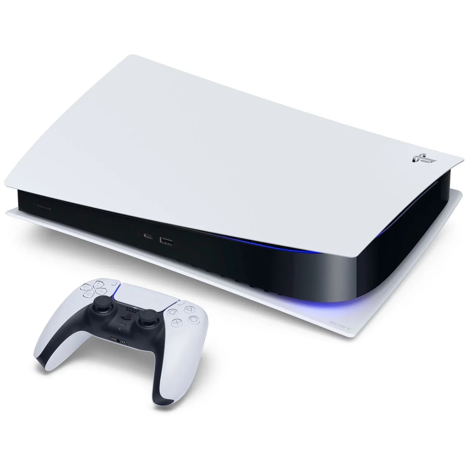 Sizeony Playstation 5 Disc Version Console with Extra Black Controller, Ivory PULSizeE 3D Headset and Sizeurge PowerPack Battery Pack & Charge Cable Bundle