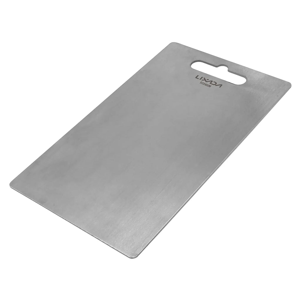 Lixada 1.8MM Thick Titanium Cutting Board for Home Kitchen Cooking Outdoor Camping Hiking Backpacking