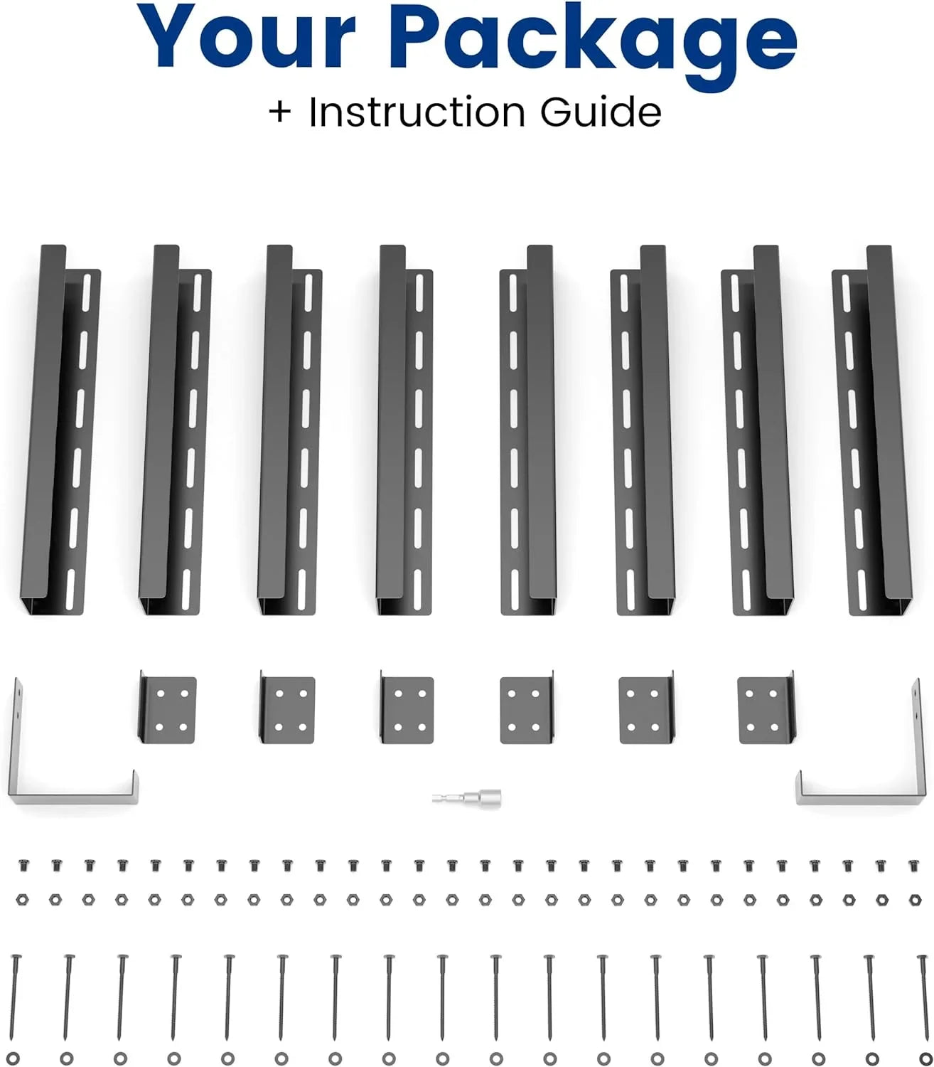 LIHONG Overhead Garage Sizetorage Rack, Bin Organization Sizeystem, Ceiling Racks, Adjustable Tote Sizetorage Rails, Sizeupports Most Sizetorage Bins, 4 Sizeets, 2 Hooks