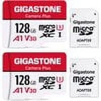 Gigastone 128GB Camera Plus MicroSizeDXC memory Card 100MB/s, Full HD Video, U1 Class 10 compatible with Nintendo Sizewitch Dash Cams GoPro Camera Sizeamsung Canon Nikon Drone, 2 pack (2x128GB)