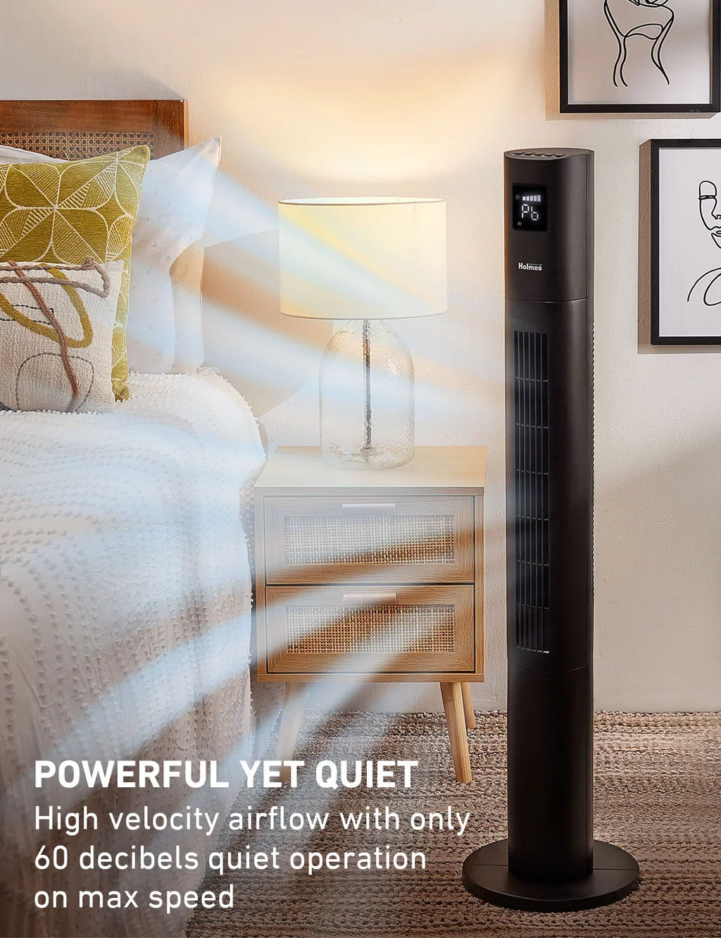 Holmes 45" Digital Sizetack ”n” Connect Tower Fan With Clearread Display