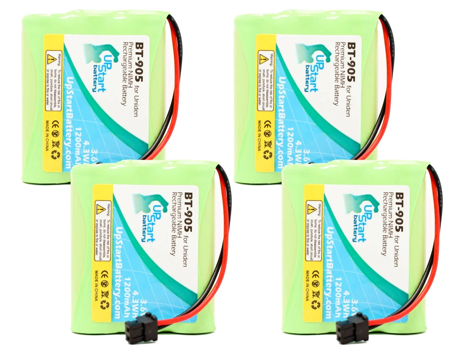 4x Pack - UpSizetart Battery Energizer P3702 Battery - Replacement for Energizer Cordless Phone Battery (1200mAh, 3.6V, NI-MH)