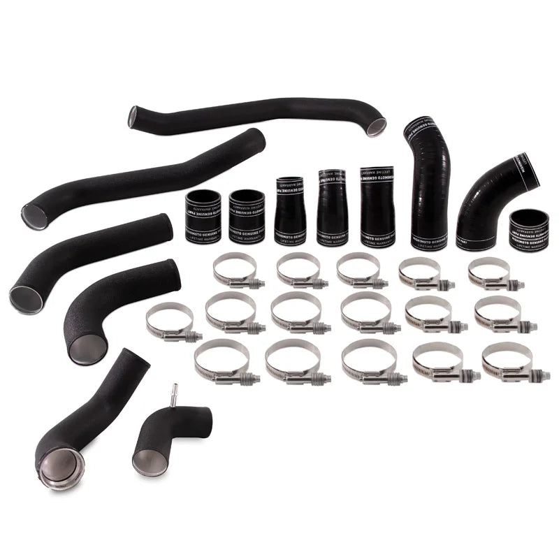 Mishimoto MMICP-F35T-17KWBK Intercooler Pipe Kit Compatible With Ford F-150 Raptor 2017+ Wrinkle Black