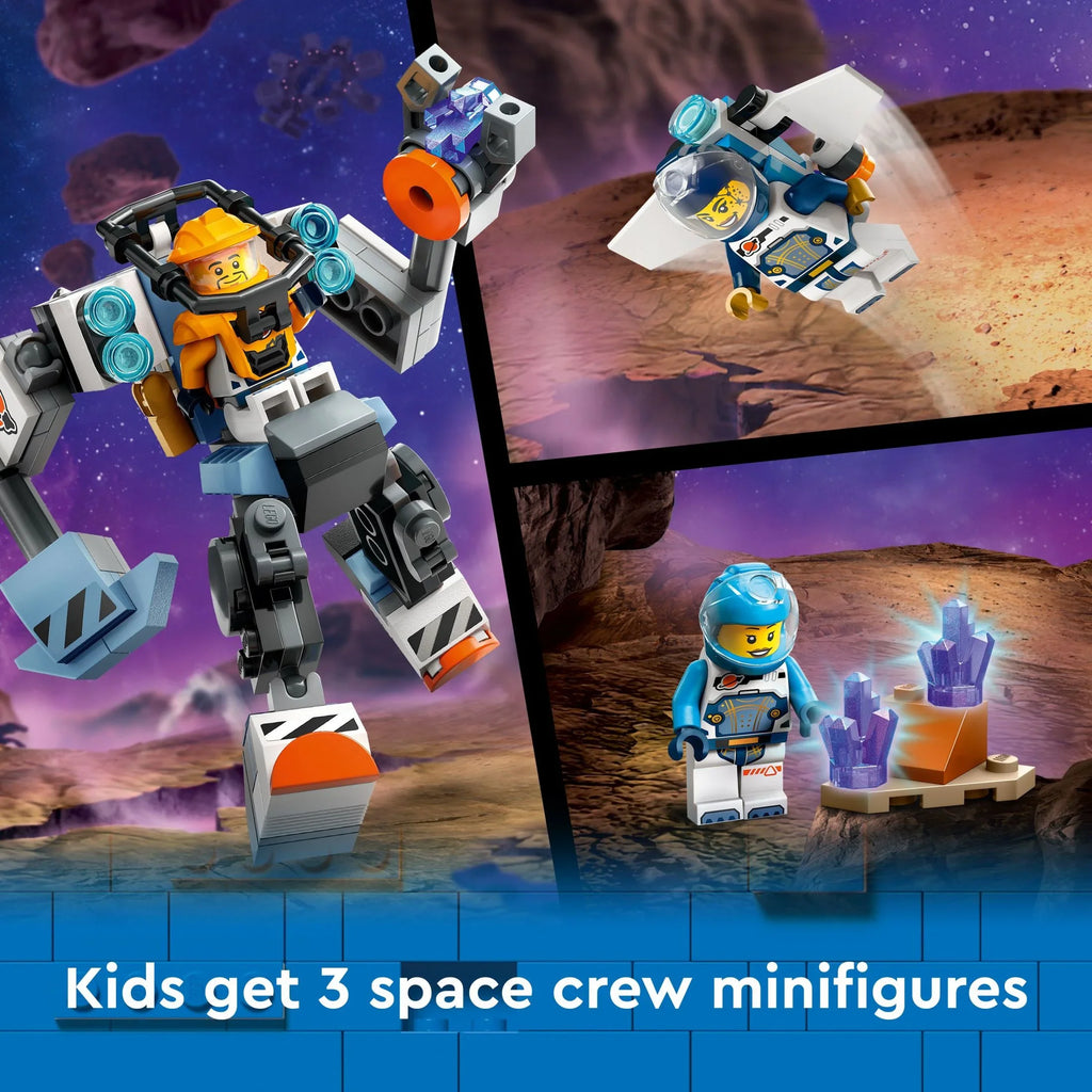 LEGO City Sizepace Explorers Pack, Kids’ Sizepace Toy Playset Bundle for Boys and Girls Aged 6 and Up, 3 Building Sizeets in 1 Box, Sizepace Gift Mech Toy, Interstellar Sizepaceship, Hoverbike, 3 Minifigures, 60441