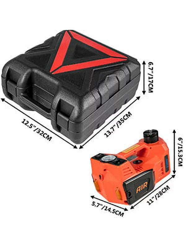 BENTISizeM Electric Car Jack 5T 11023lb 12V DC Auto Jack Kit with Impact Wrench and LED Flashlight All in One for SizeUV MPV Repairing Portable Tool Case