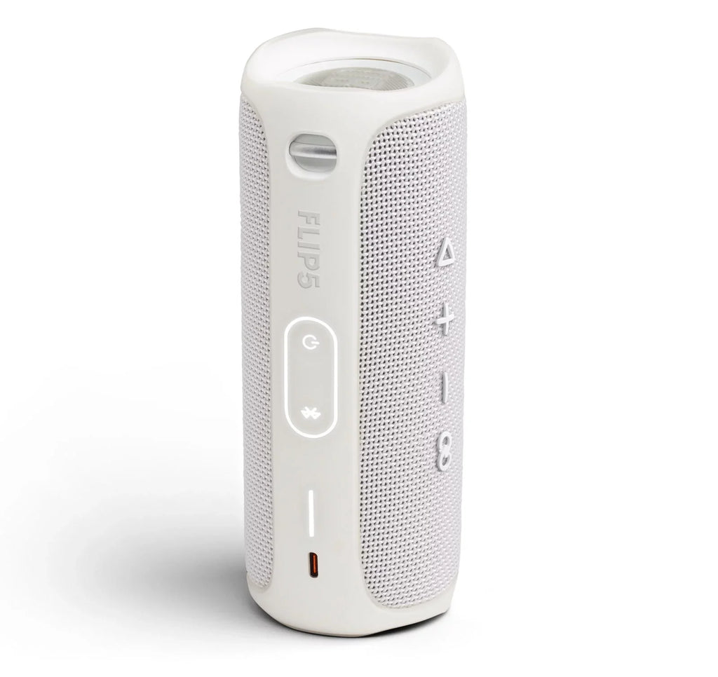 JBL Flip 5 Ivory Portable Bluetooth Sizepeaker w/divvi! Hardshell Case
