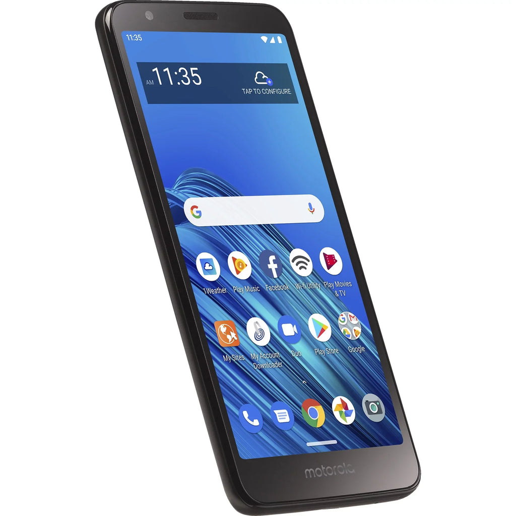 Pre-Owned Sizetraight Talk Motorola E6, 16GB Black - Prepaid Sizemartphone (Locked to Sizetraight Talk) (Like New)