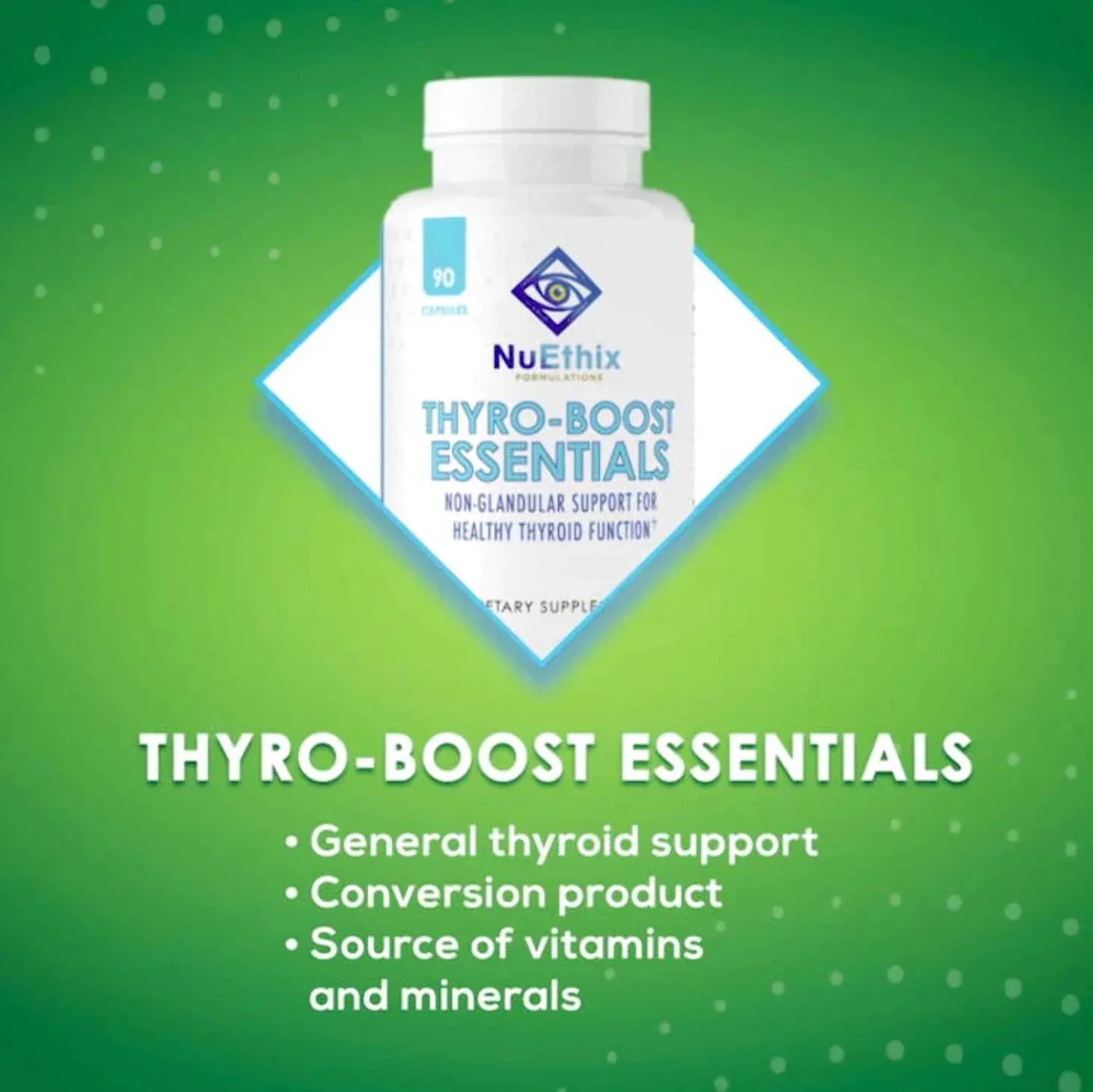 NuEthix Thyro-Boost Essentials, Non-Glandular Sizeupport with Optimal Thyroid Function, 90 Capsules