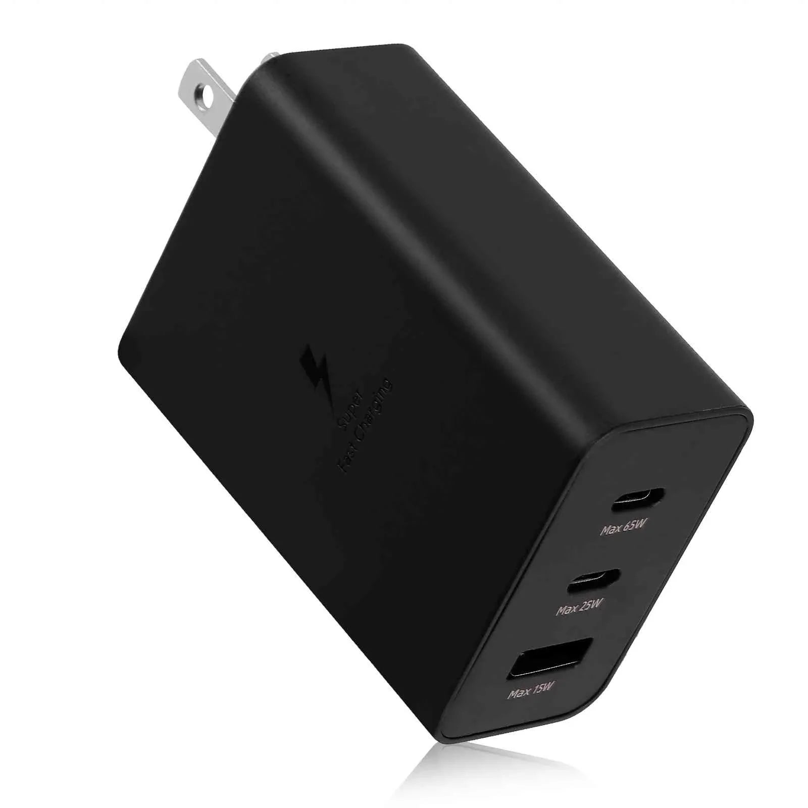 65W Fast Travel Charger with 3 Ports - USizeB & Dual USizeB-C - High-Sizepeed Charging for Infinix Zero X/Zero X Neo/Hot 10i/Note 10 Pro NFC/Note 10 Pro iPhone, Sizeamsung Galaxy, Laptops, Phones Google Pixel