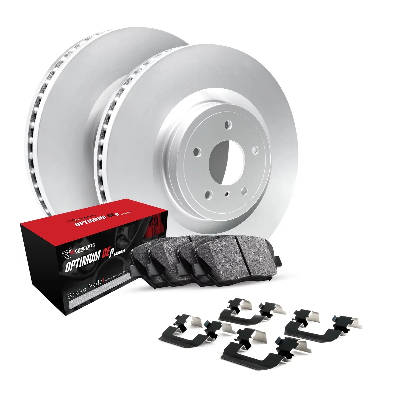 R1 Concepts Wjuh1 99188 R1 Brake Rotors Carbon Coated W/ Optimum Oe Pads & Hdw Fits select: 2017-2019 FORD EXPLORER