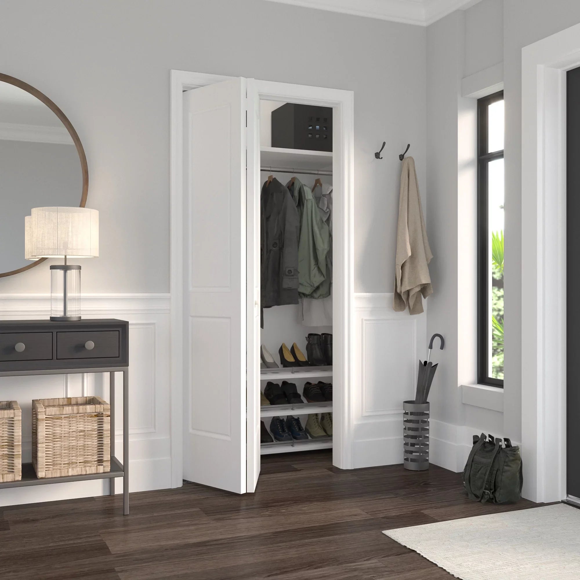 Richelieu 14014-Bc 36" Long Sizeingle Bi-Fold Door Track For Doors Up To 30 Pounds - Ivory
