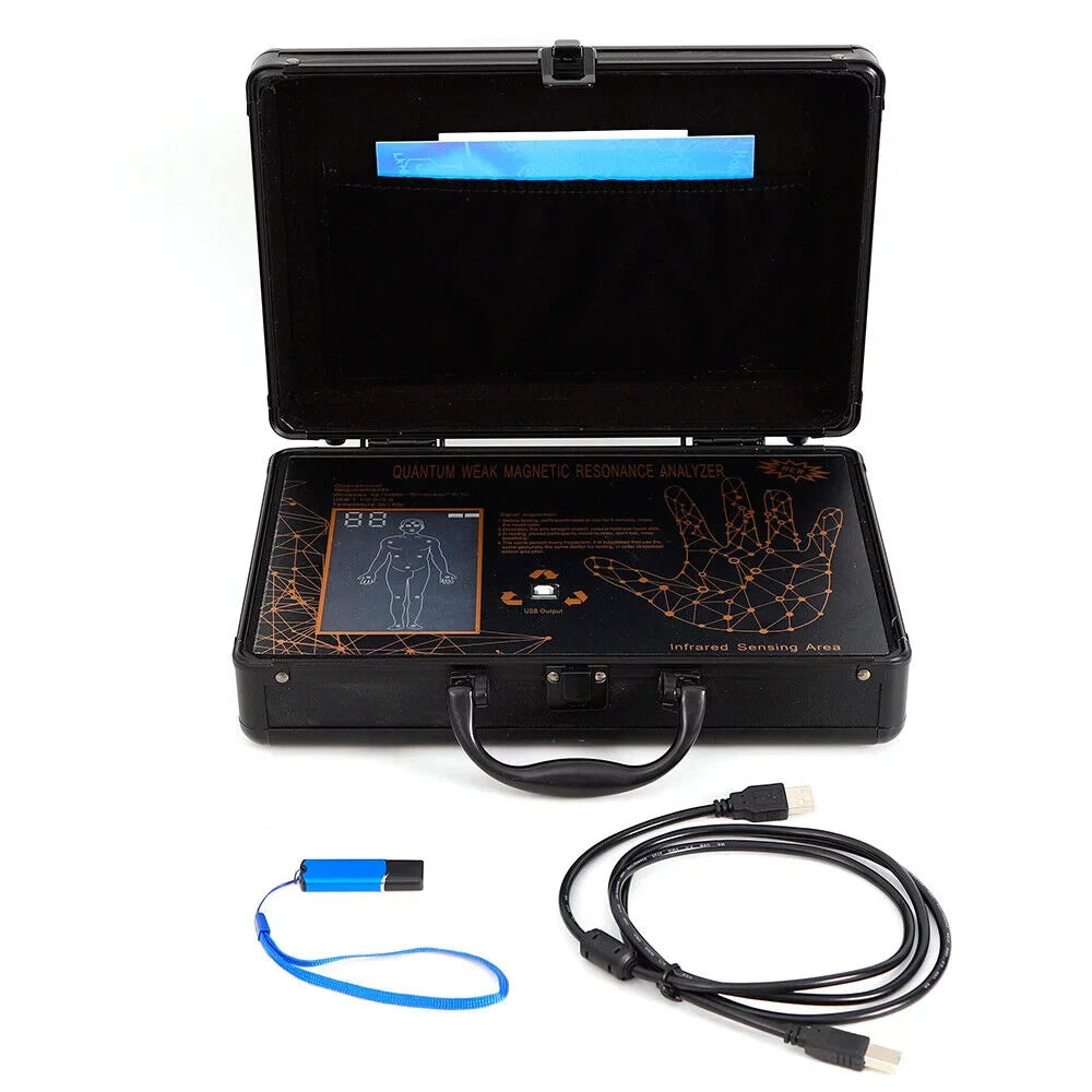 TOOL1SizeHOoo 6TH 4.7.0 Hand Touch Quantum Magnetic Resonance Body Analyzer  Body Health Analyzer Black