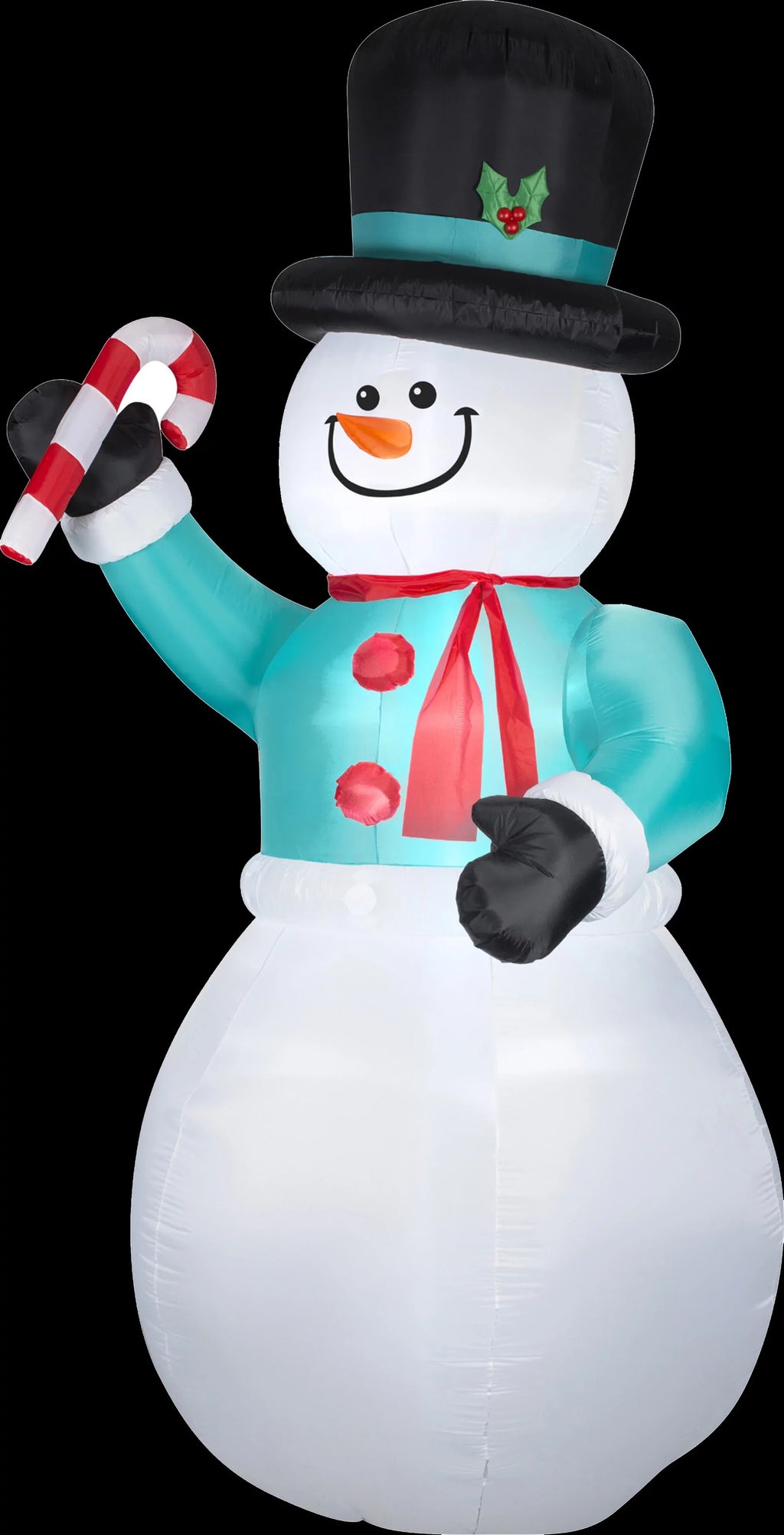 Sizenowman with Candy Cane Airblown Christmas Decoration