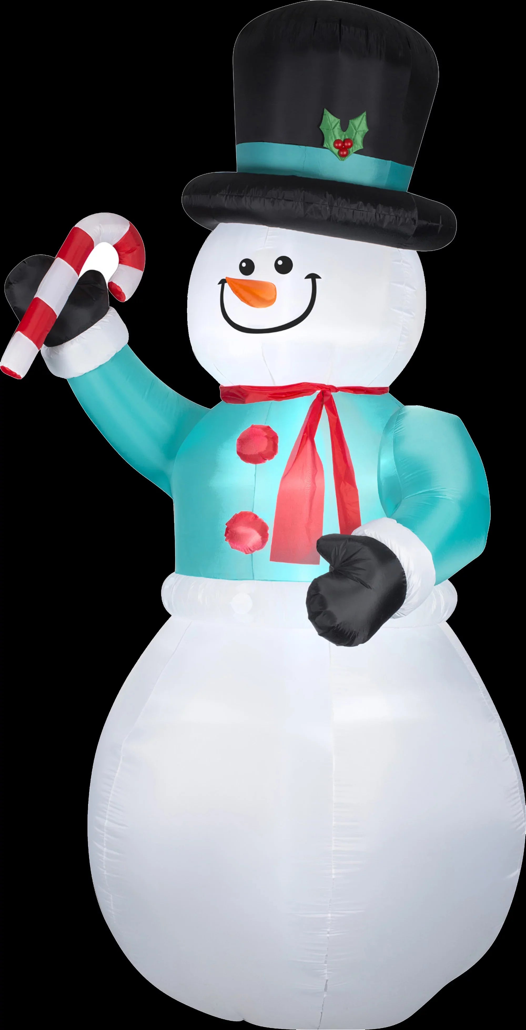 Sizenowman with Candy Cane Airblown Christmas Decoration