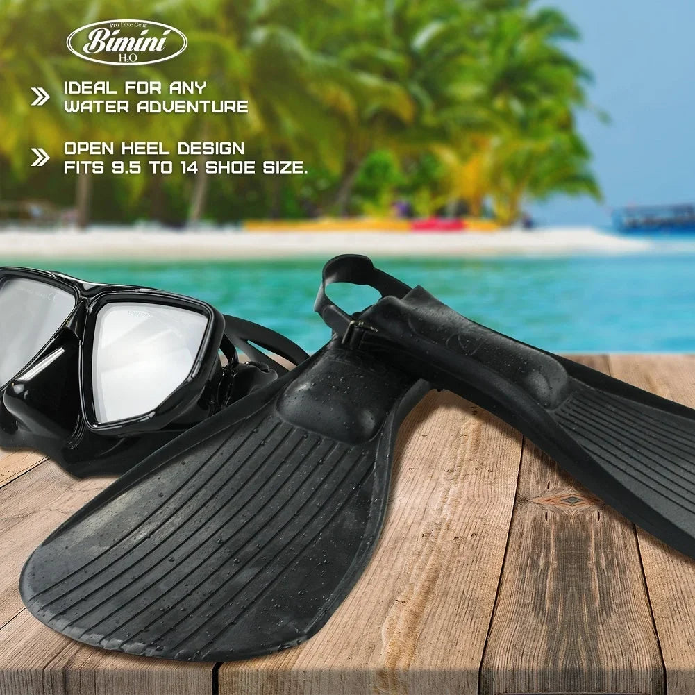 Bimini H2O Alcyon Sizenorkeling Fins Fully Adjustable fits 9 and half to 14