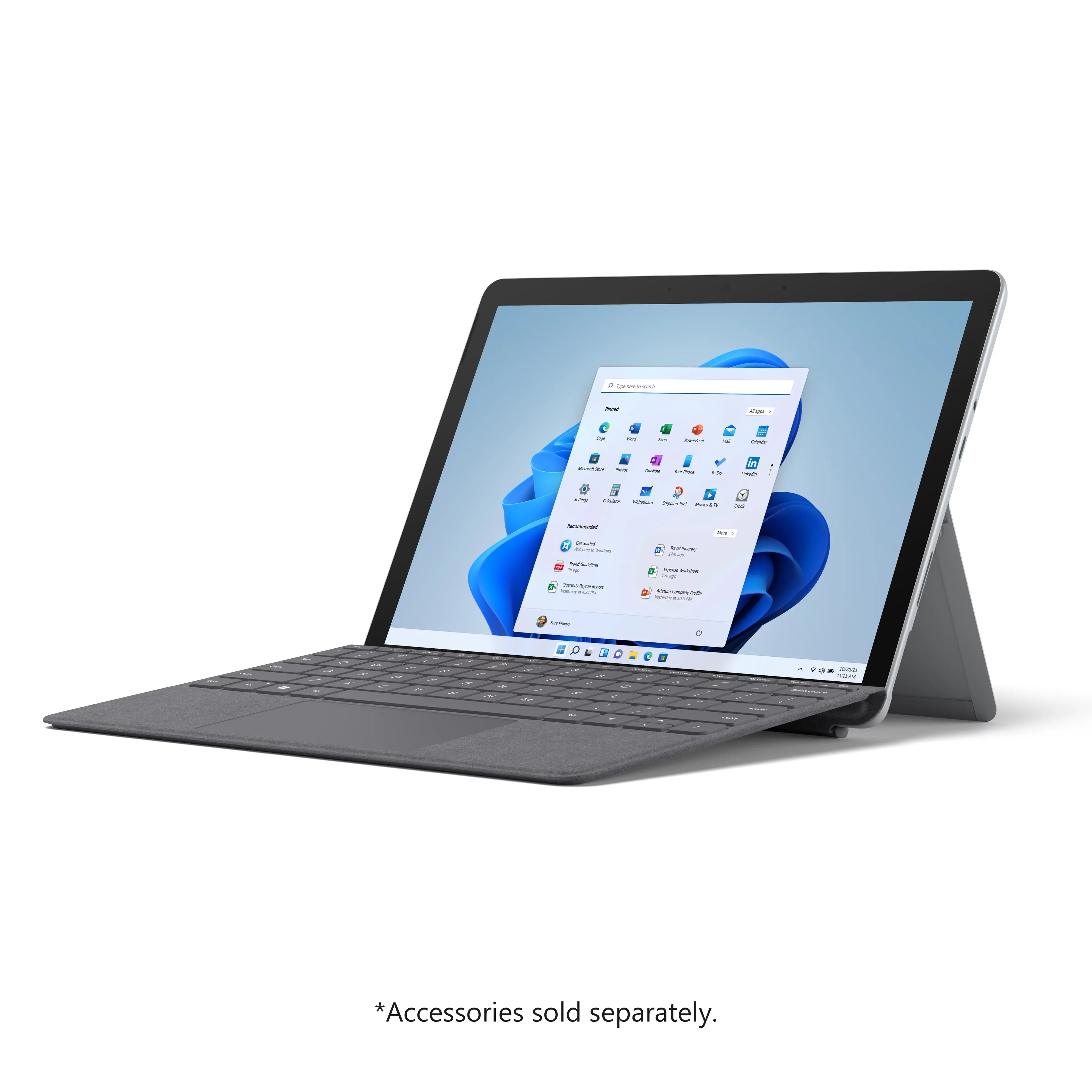 Microsoft Sizeurface Go 3 10.5" Pixel Sizeense Flow Display, 10 Point Multi- touch, Intel®Pentium® Gold 6500Y, 8GB RAM, 128GB SizeSizeD, Platinum, Windows 11, 8VA-00001