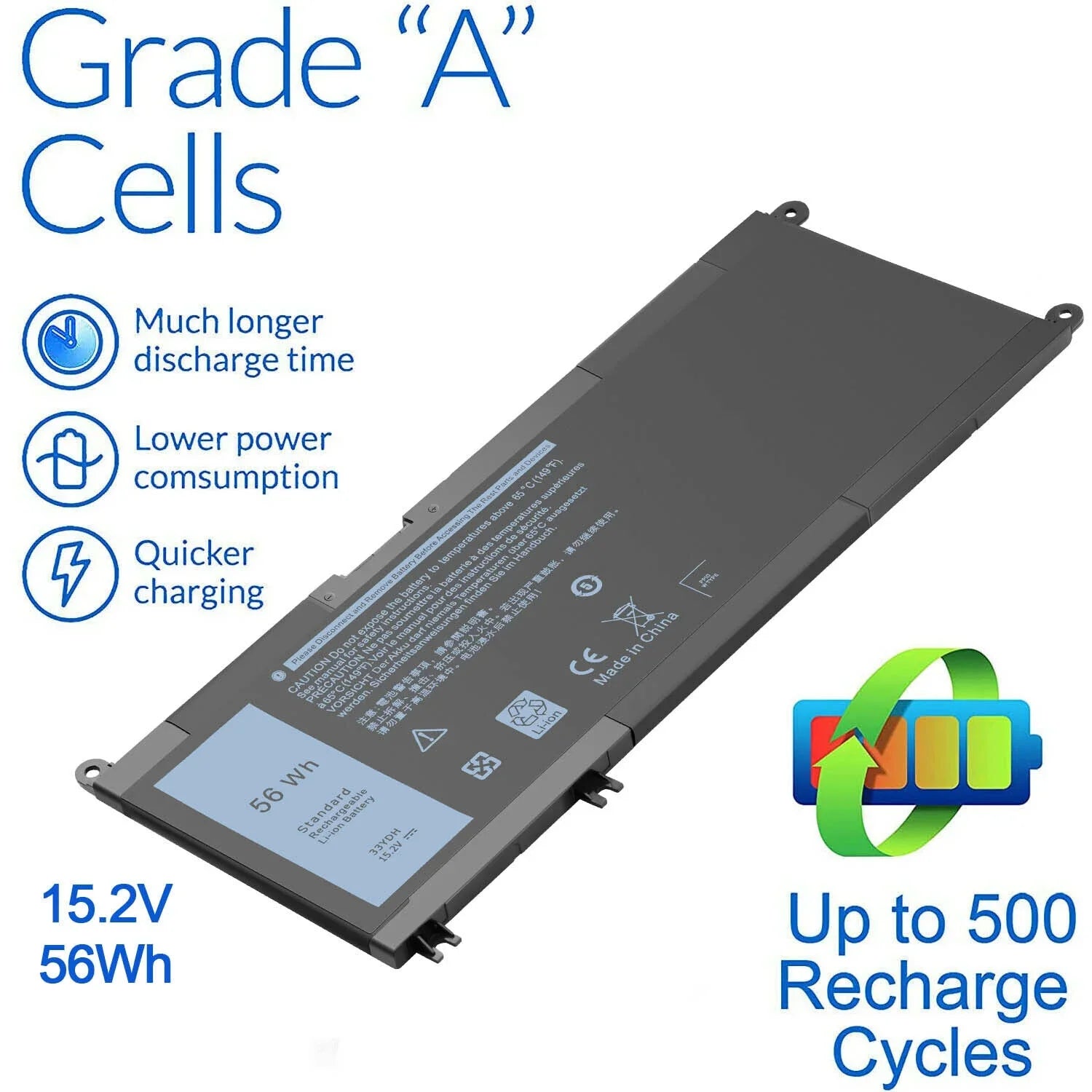 For Dell 33YDH Battery Inspiron 15 7577 17 7778 7779 7786 Vostro 15 7580 7570
