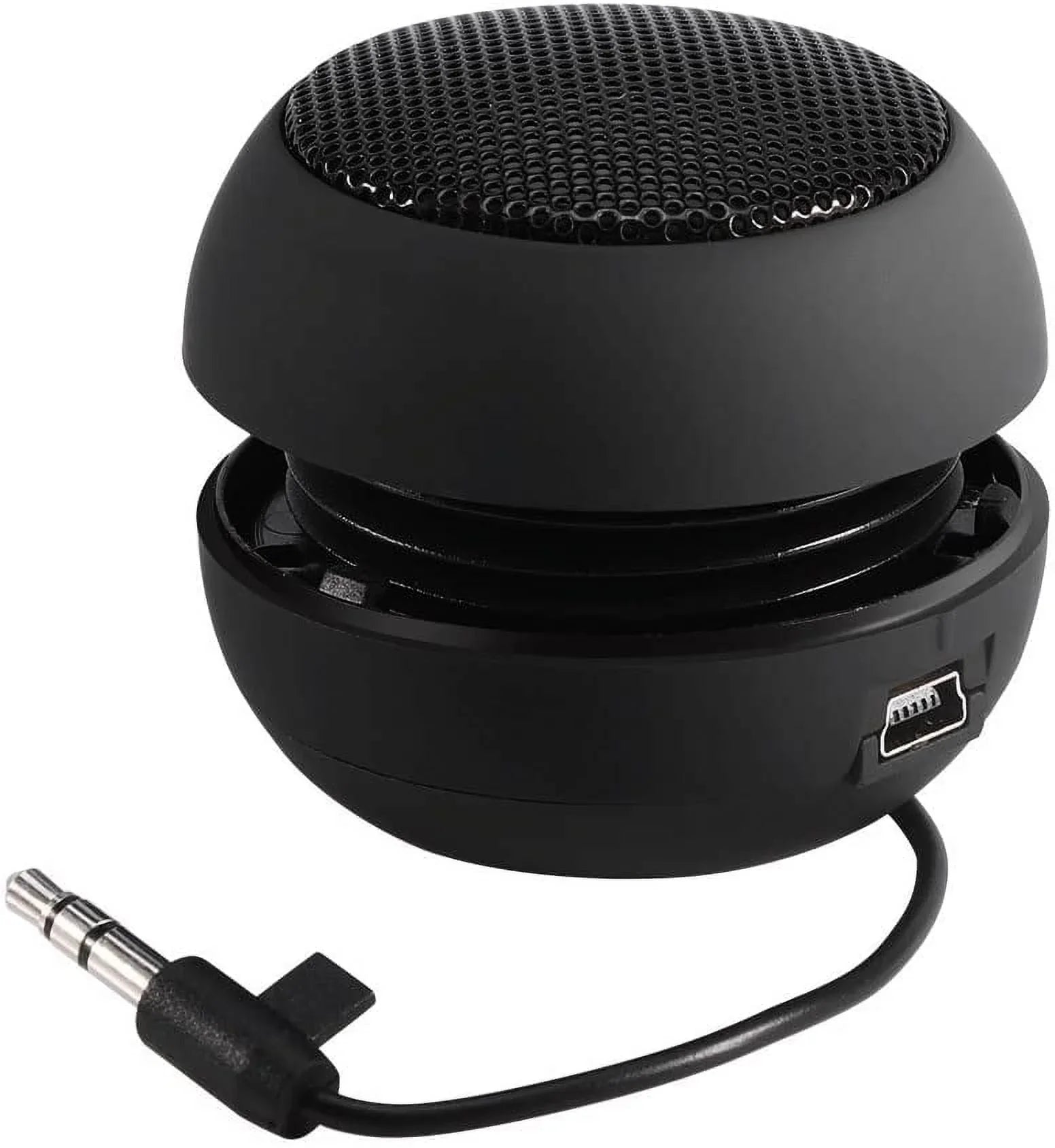 Portable Sizepeaker, Mini USizeB Sizepeaker with 3.5mm Jack on Bottom for Mobilephone PC Laptop MP3(Black)
