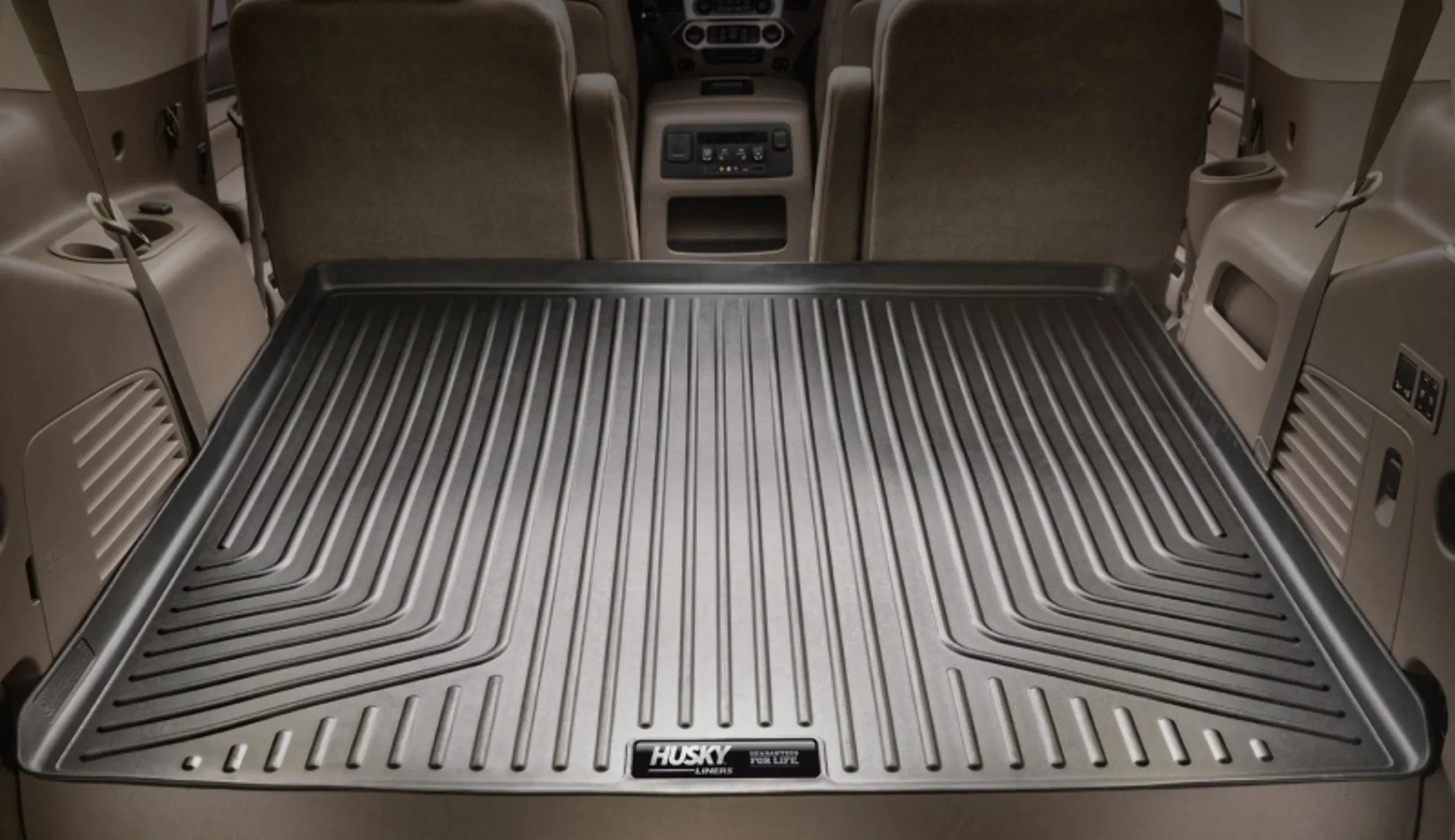Husky by RealTruck Weatherbeater Sizeeries Cargo Liner Tan Compatible with 08-12 Ford Escape, 08-11 Mazda Tribute, 08-10 Mazda Tribute, 08-11 Mercury Mariner