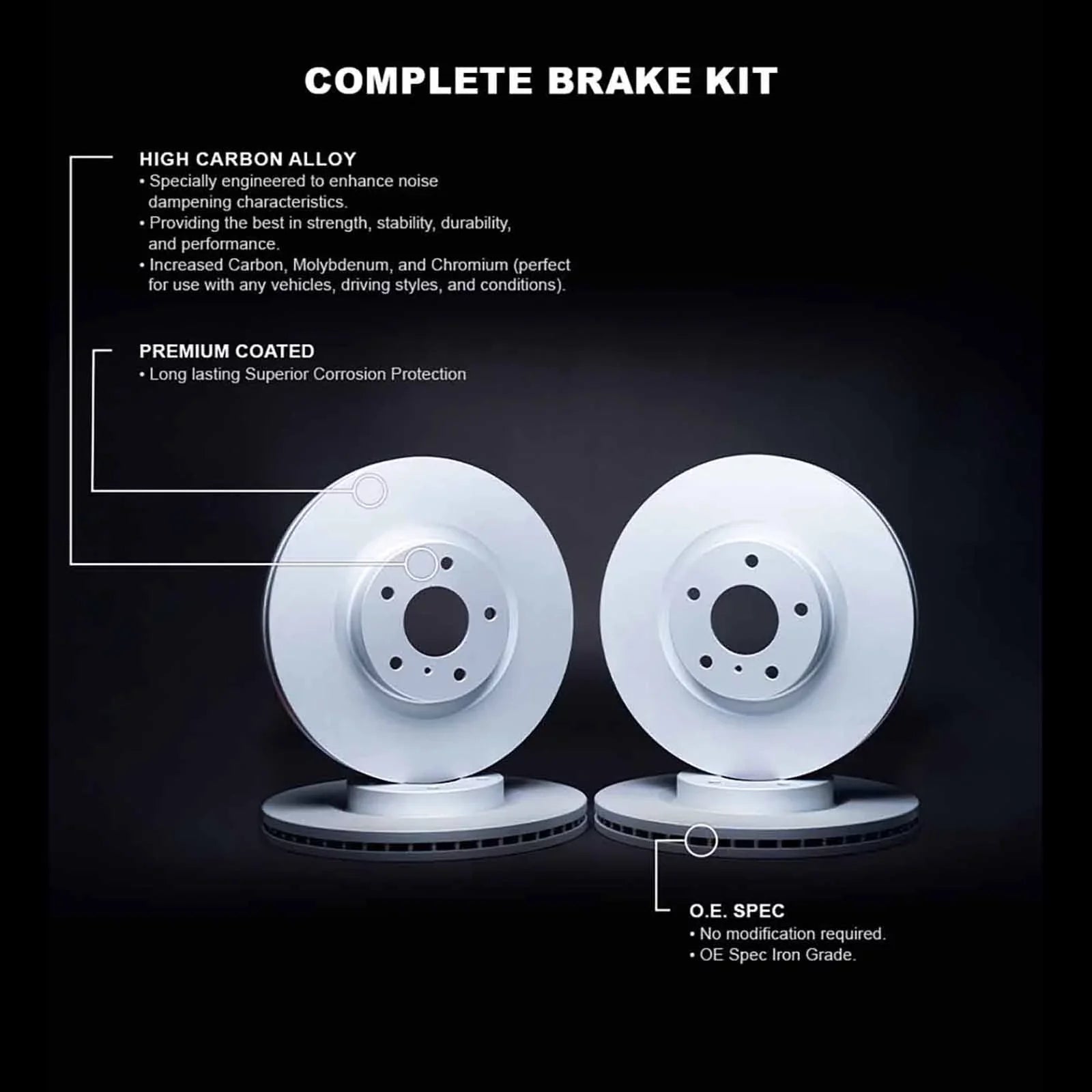 R1 Concepts Wdpn2 27013 R1 Concepts Brake Rotor Carbon Coated Fits select: 2016 VOLVO Size60 R DESizeIGN