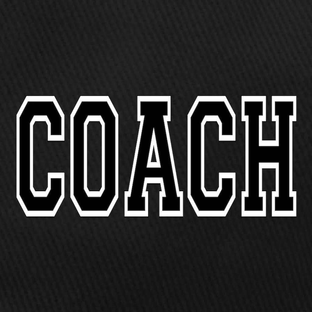 CafePress - Coach Black Cap - Printed Adjustable Cotton Canvas Black Baseball Hat