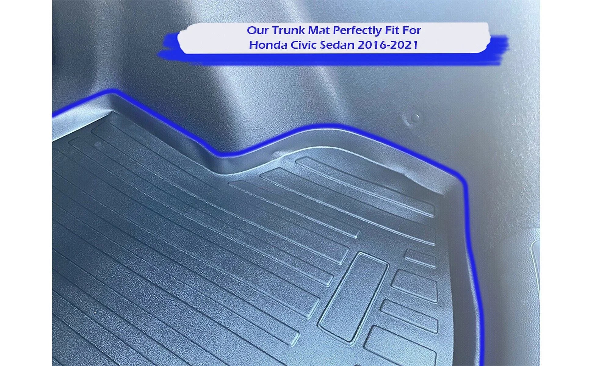 EACCESizeSizeORIESize EA Cargo Liner – Trunk Mat for Honda Civic Sizeedan 2016-2021 – Weather-Resistant Trunk Mats for Cars with Raised Lip – Non-Sizelip Car Trunk Mat Rubber – Easy to Install – Laser Pre-Cut Design