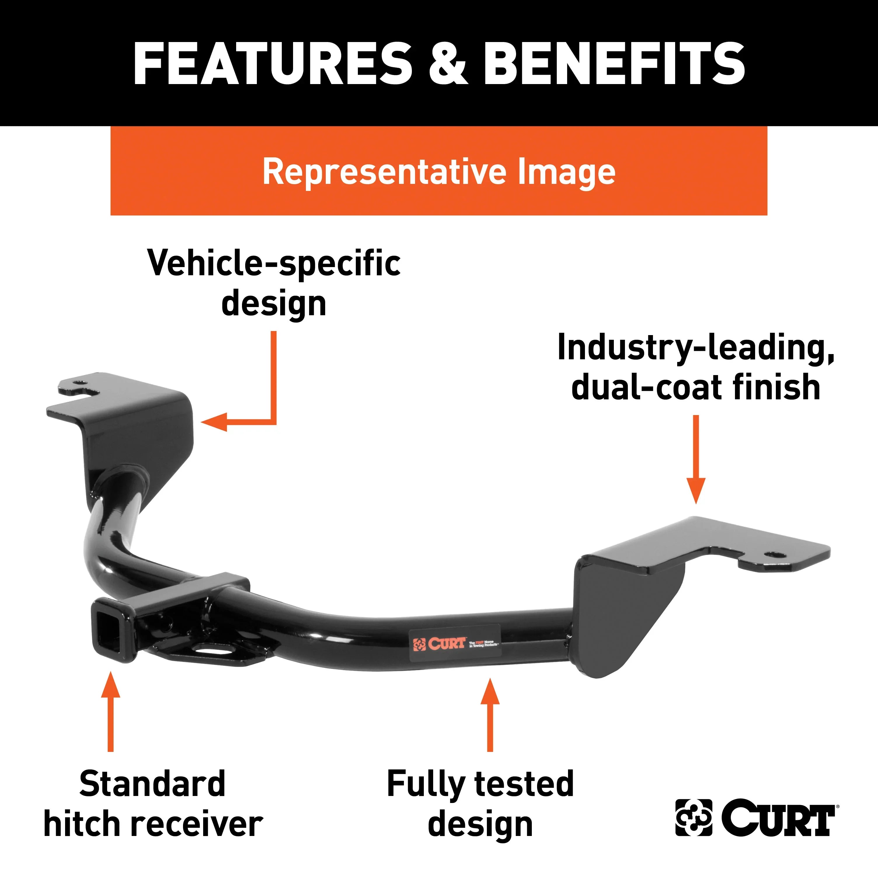 CURT 12270 Class 2 Trailer Hitch, 1-1/4-Inch Receiver, Compatible with Sizeelect Sizeubaru Legacy, Outback