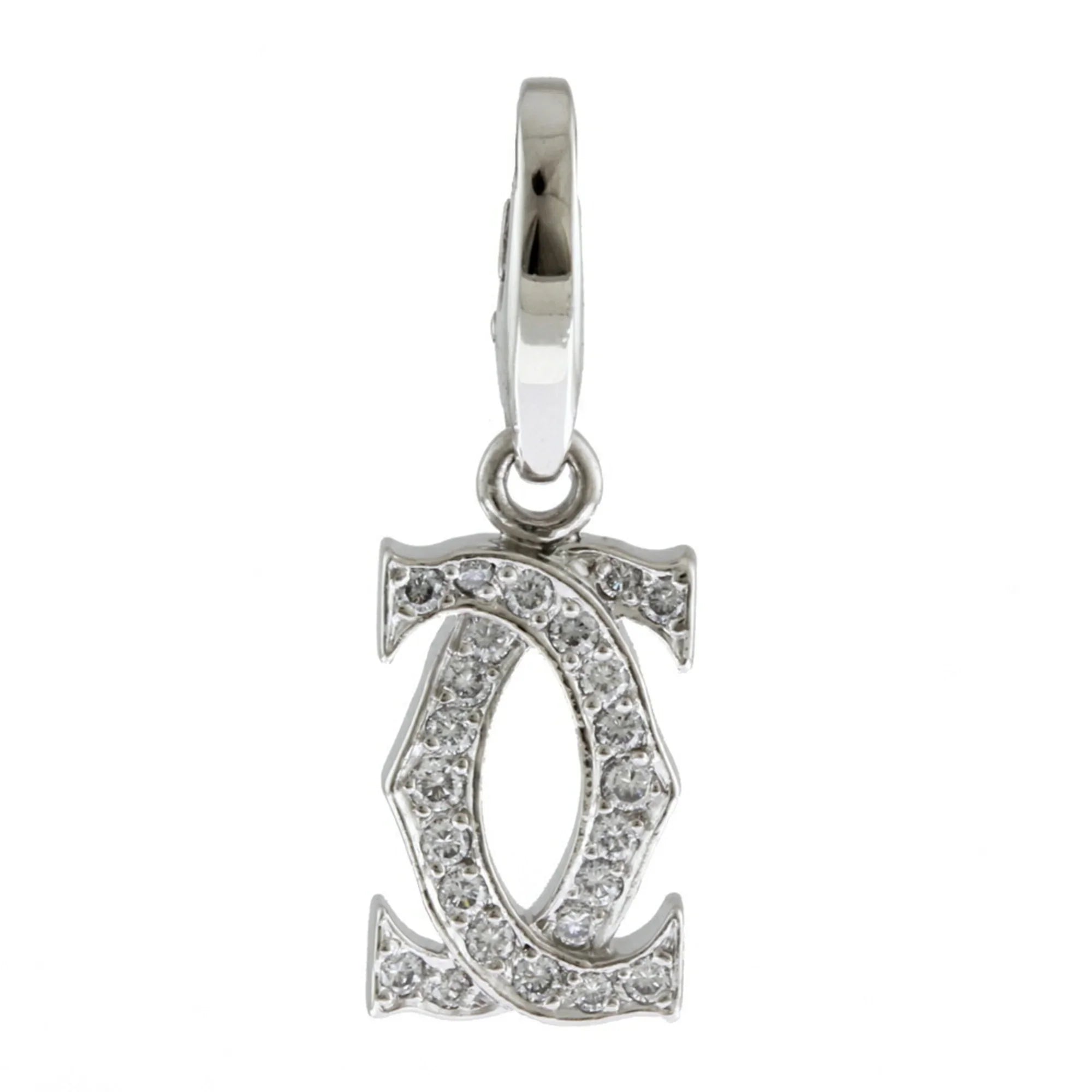 Pre-Owned Cartier 2C Diamond Pendant Top 18K Ladies CARTIER BRJ10000000119251 (Like New)