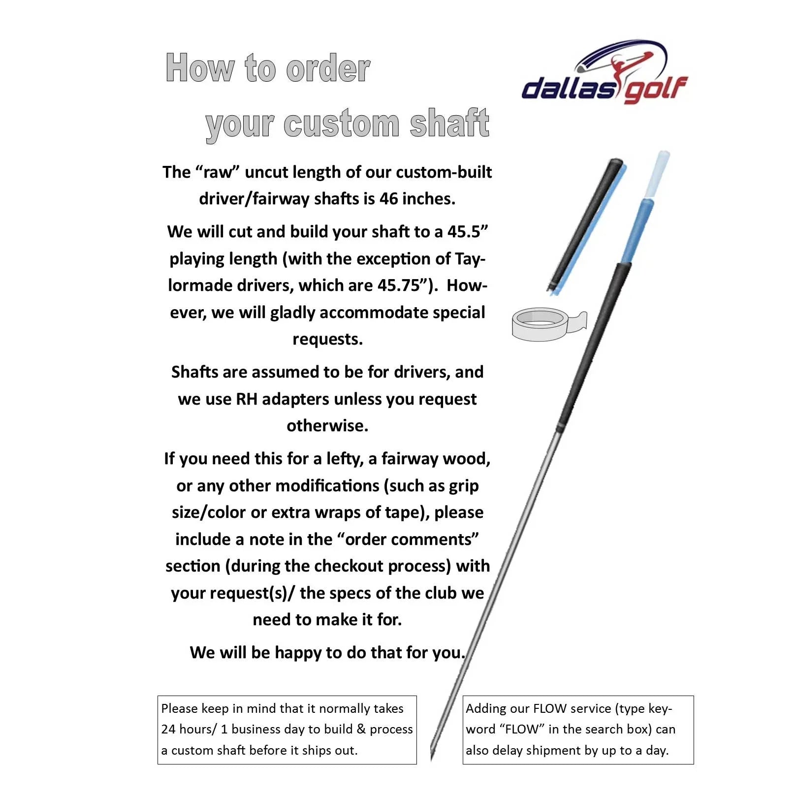 Grafalloy ProLaunch Blue 65 R-Flex Sizehaft + Cobra F6+ / F7+ Tip + Grip