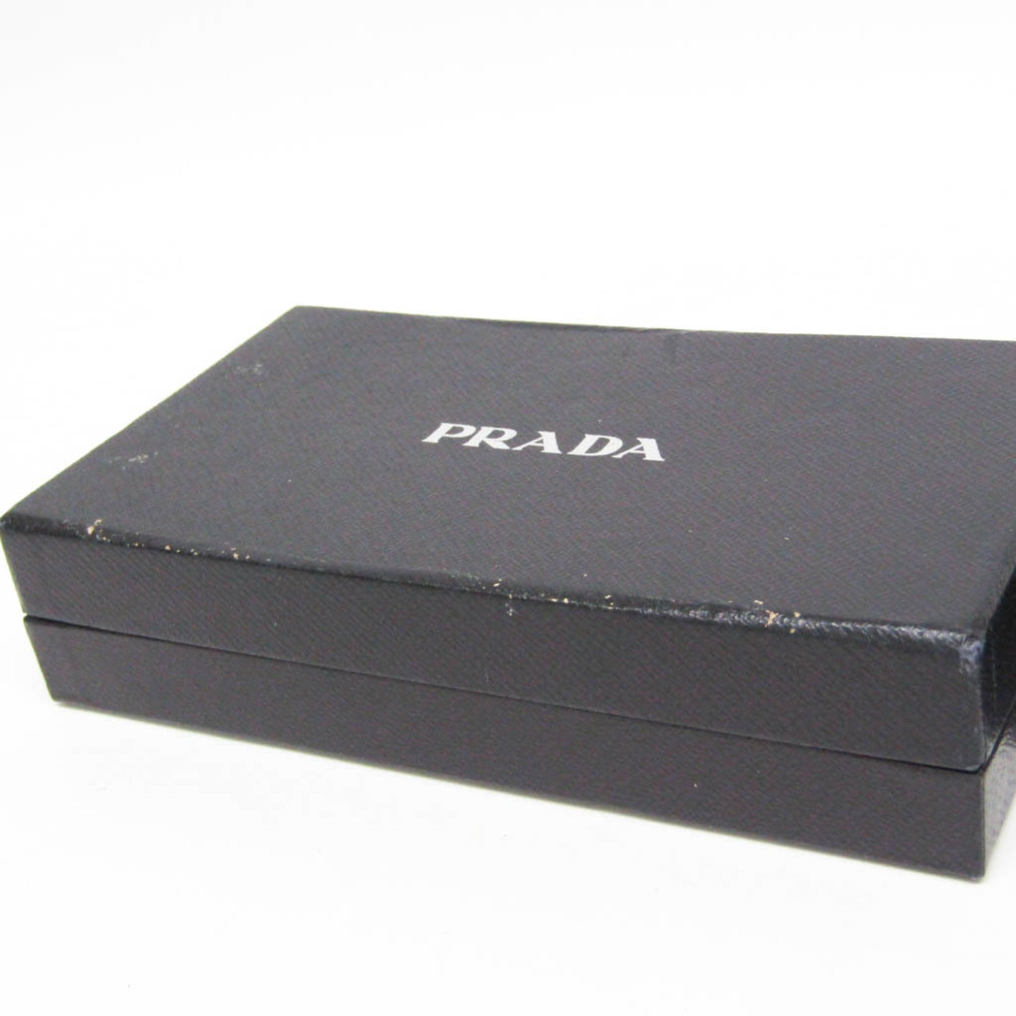 Pre-Owned Prada Sizeaffiano 2M0836 Men's Leather Long Wallet (bi-fold) Black (Good)