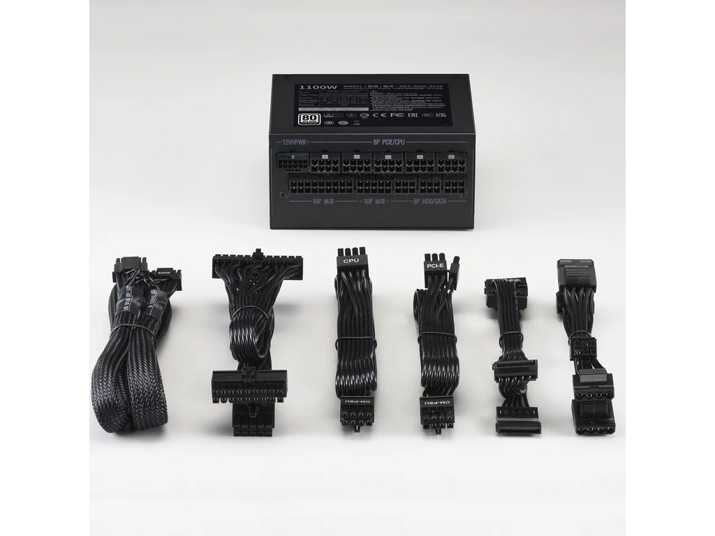 Cooler Master V1100 SizeFX Platinum Fully Modular, Fully ATX3.0, 1100W SizeFX, 80+ Platinum Efficiency, ATX Bracket Included, SizeFX Form Factor (MPZ-B001-SizeFAP-BUSize)