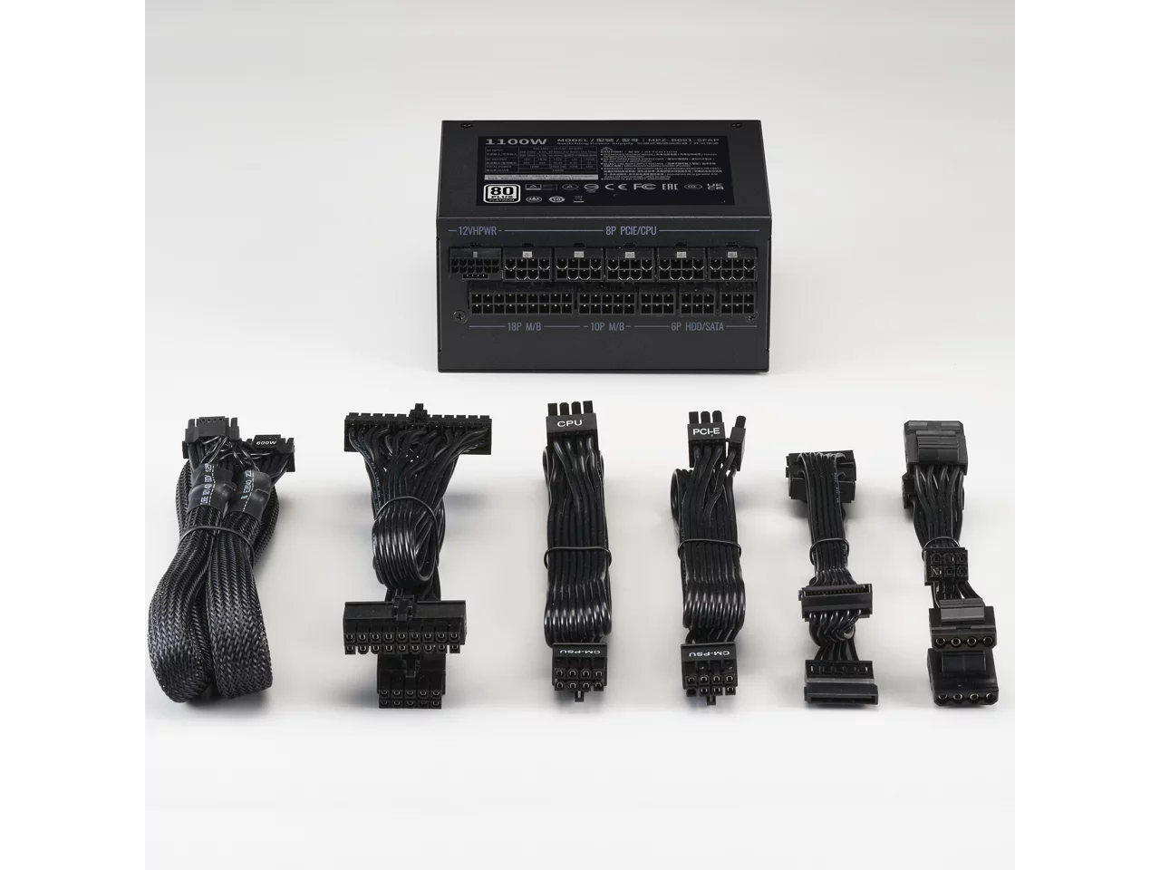 Cooler Master V1100 SizeFX Platinum Fully Modular, Fully ATX3.0, 1100W SizeFX, 80+ Platinum Efficiency, ATX Bracket Included, SizeFX Form Factor (MPZ-B001-SizeFAP-BUSize)