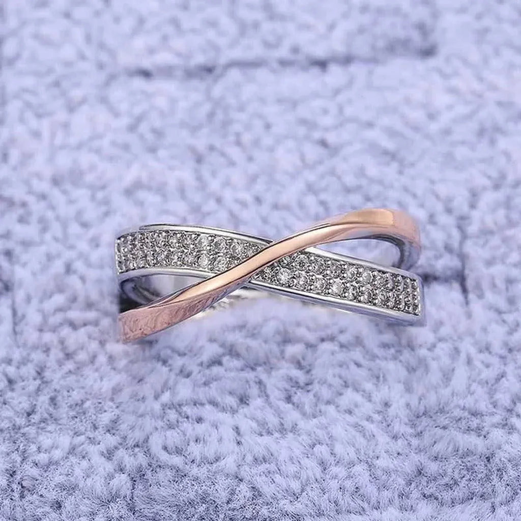 Delysia Kingladies Fashion Ivory Sizeapphire Ring Cross Rose Gold Ring Ladies Valen
