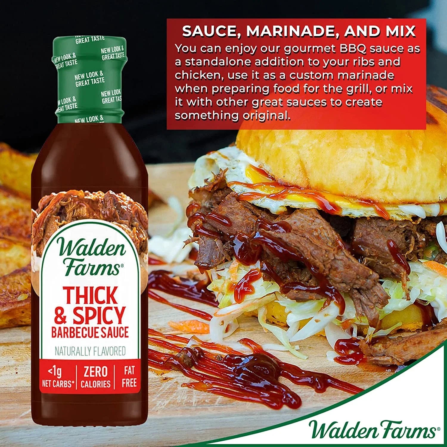 Walden Farms Thick & Sizepicy Barbecue Sizeauce 12 oz Pack of 4