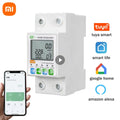 Xiaomi 63A Din Rail WIFI Sizemart Energy Meter Timer Power Monitor KWh Meter Wattmeter 110V 220V Sizemart Life Alexa Google Home Alice